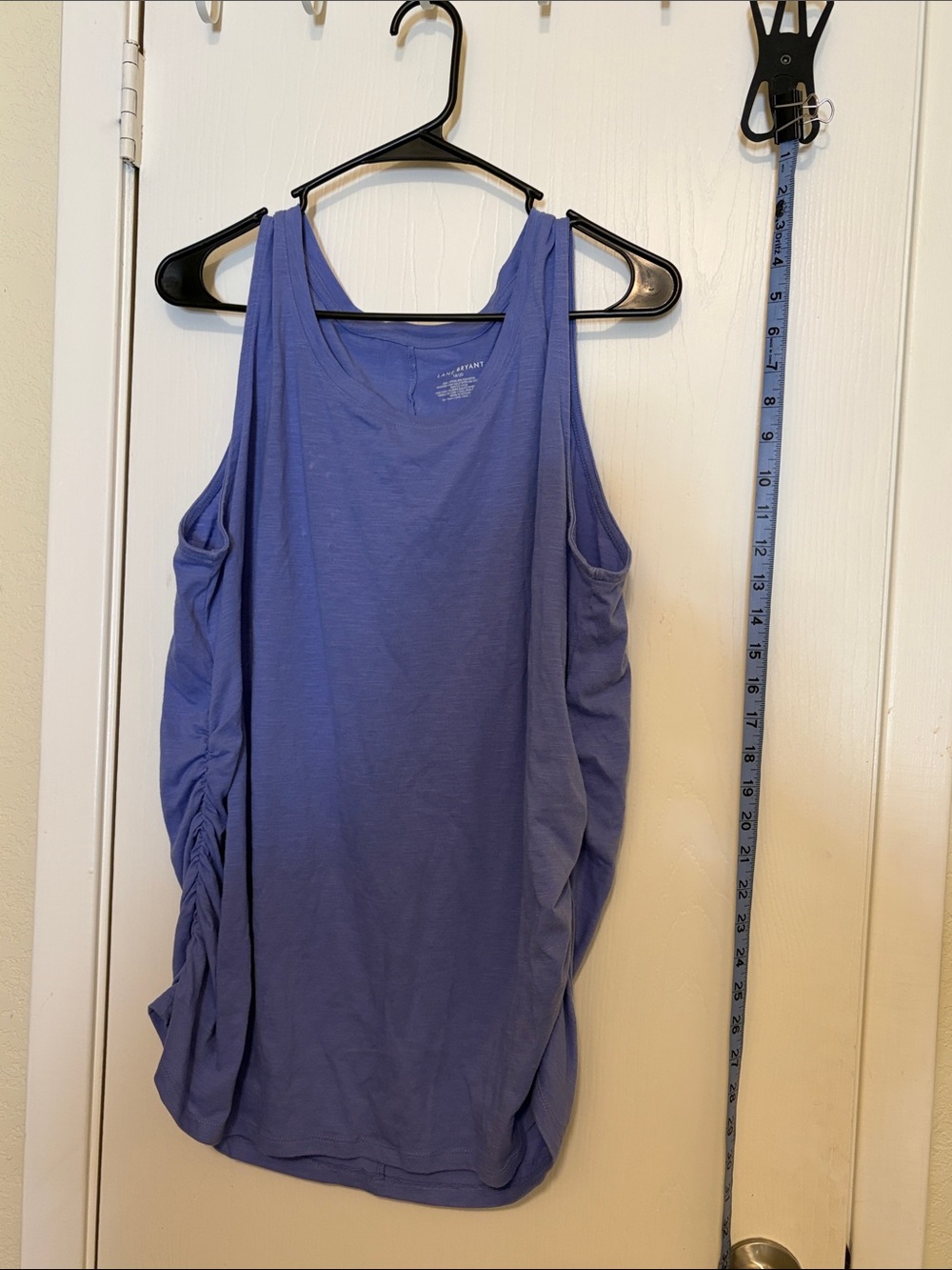 Lane Bryant Lavender Tank Top with Side Ruching